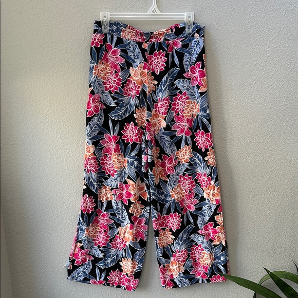 Roxy Floral Wide-Leg Pants M - Picture 3 of 8